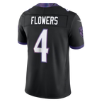 Kooe B.Ravens #4 Zay Flowers Black Alternate Alternate Vapor F.U.S.E. Stitched Limited Jerseys