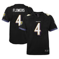 Kooe B.Ravens #4 Zay Flowers Player Black Fashion Home Game Stitched Jerseys