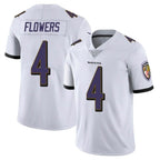 Kooe B.Ravens #4 Zay Flowers Player White Vapor F.U.S.E. Limited Stitched Jerseys