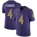 Kooe B.Ravens #4 Zay Flowers Player Limited Purple Color Rush Vapor Untouchable Stitched Jerseys