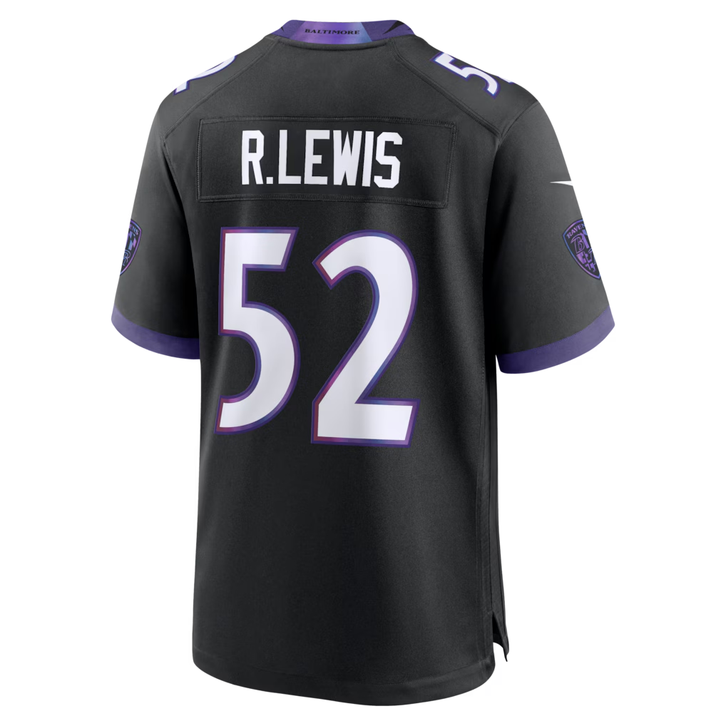 Kooe B.Ravens #52 Ray Lewis Black Alternate Retired Player Stitched Jerseys