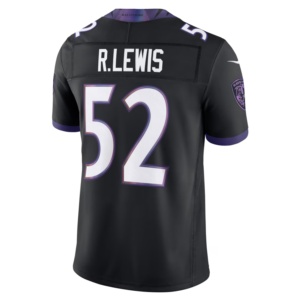 Kooe B.Ravens #52 Ray Lewis Black Alternate Vapor F.U.S.E. Stitched Retired Player Limited Jerseys