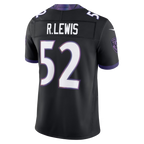 Kooe B.Ravens #52 Ray Lewis Black Alternate Vapor F.U.S.E. Stitched Retired Player Limited Jerseys