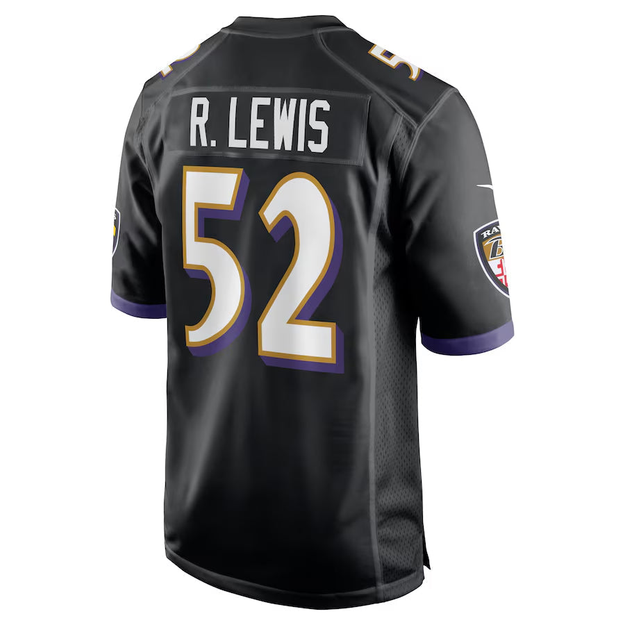 Kooe B.Ravens #52 Ray Lewis Player Black Alternate Home Stitched Jerseys