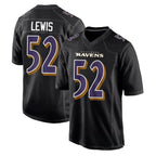 Kooe B.Ravens #52 Ray Lewis Player Black Carbon Fashion Home Stitched Jerseys