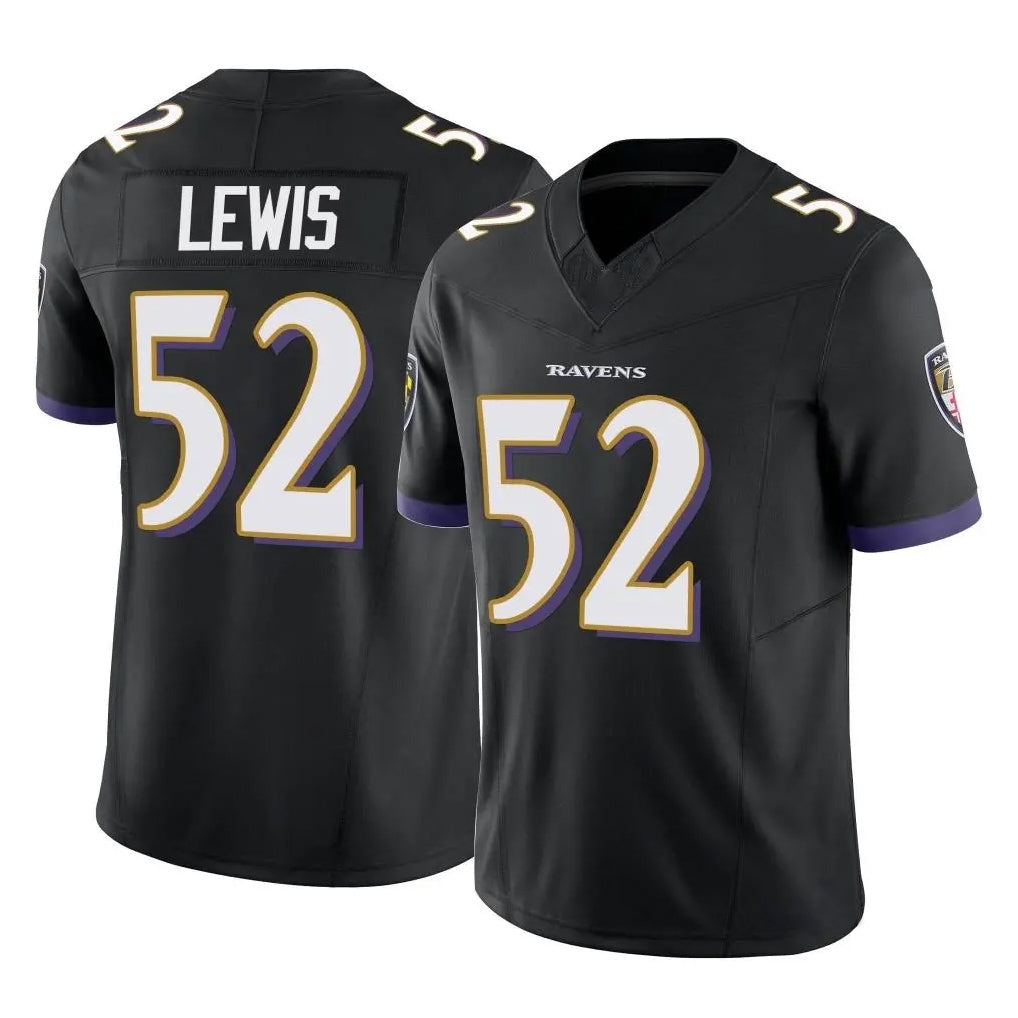 Kooe B.Ravens #52 Ray Lewis Player Black Vapor F.U.S.E. Limited Game Stitched Jerseys