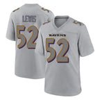 Kooe B.Ravens #52 Ray Lewis Player Gray Replica Limited Stitched Jerseys
