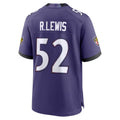 Kooe B.Ravens #52 Ray Lewis Player Purple Home Game Stitched Jerseys