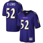 Kooe B.Ravens #52 Ray Lewis Player Purple Mitchell & Ness Big & Tall 2000 Retired Stitched Jerseys