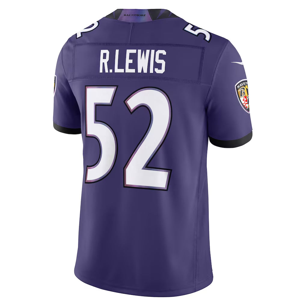 Kooe B.Ravens #52 Ray Lewis Player Purple  Vapor F.U.S.E. Limited Home Game Stitched Jerseys