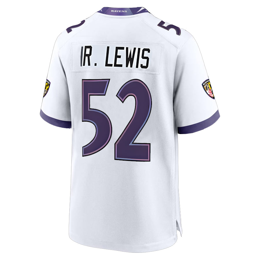 Kooe B.Ravens #52 Ray Lewis Player White Home Game Stitched Jerseys