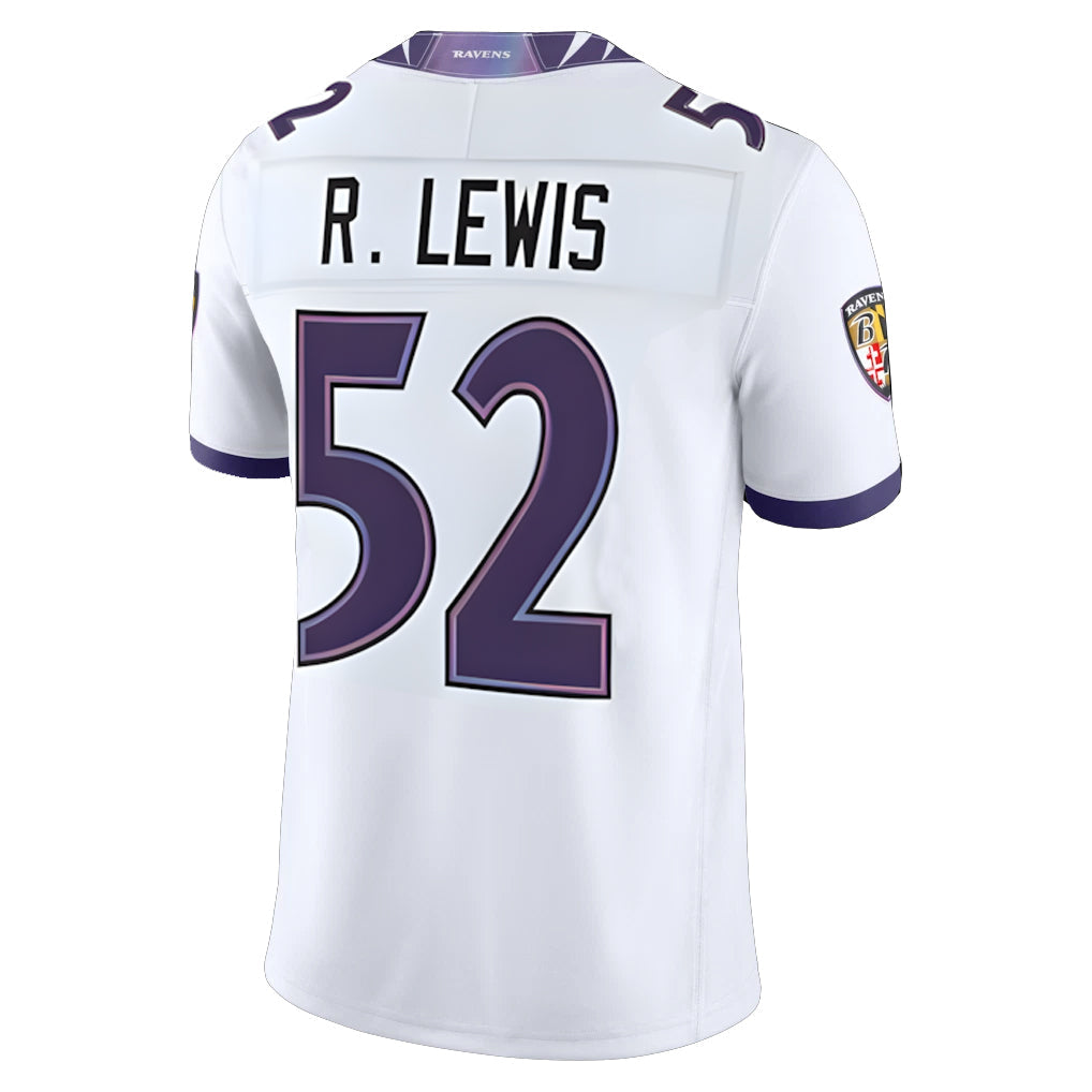 Kooe B.Ravens #52 Ray Lewis Player White  Vapor F.U.S.E. Limited Home Game Stitched Jerseys