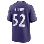 Kooe B.Ravens #52 Ray Lewis Purple Team Retired Player Game Stitched Jerseys