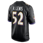 Kooe B.Ravens #52 Ray Lewis Player Black Home Stitched Jerseys