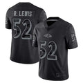 Kooe B.Ravens #52 Ray Lewis Player Black RFLCTV Limited Stitched Jerseys