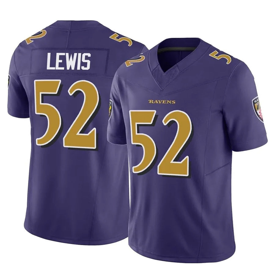 Kooe B.Ravens #52 Ray Lewis Player Vapor F.U.S.E. Limited Purple Stitched Jerseys