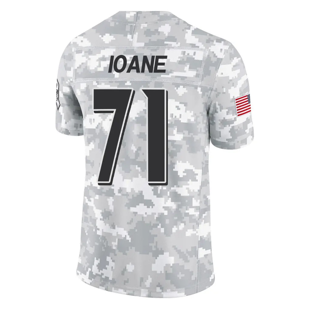 Kooe B.Ravens #71 Olaivavega Ioane Player Arctic Camo Salute to Service Limited Stitched Jerseys