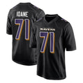 Kooe B.Ravens #71 Olaivavega Ioane Player Black Carbon Fashion Home Stitched Jerseys
