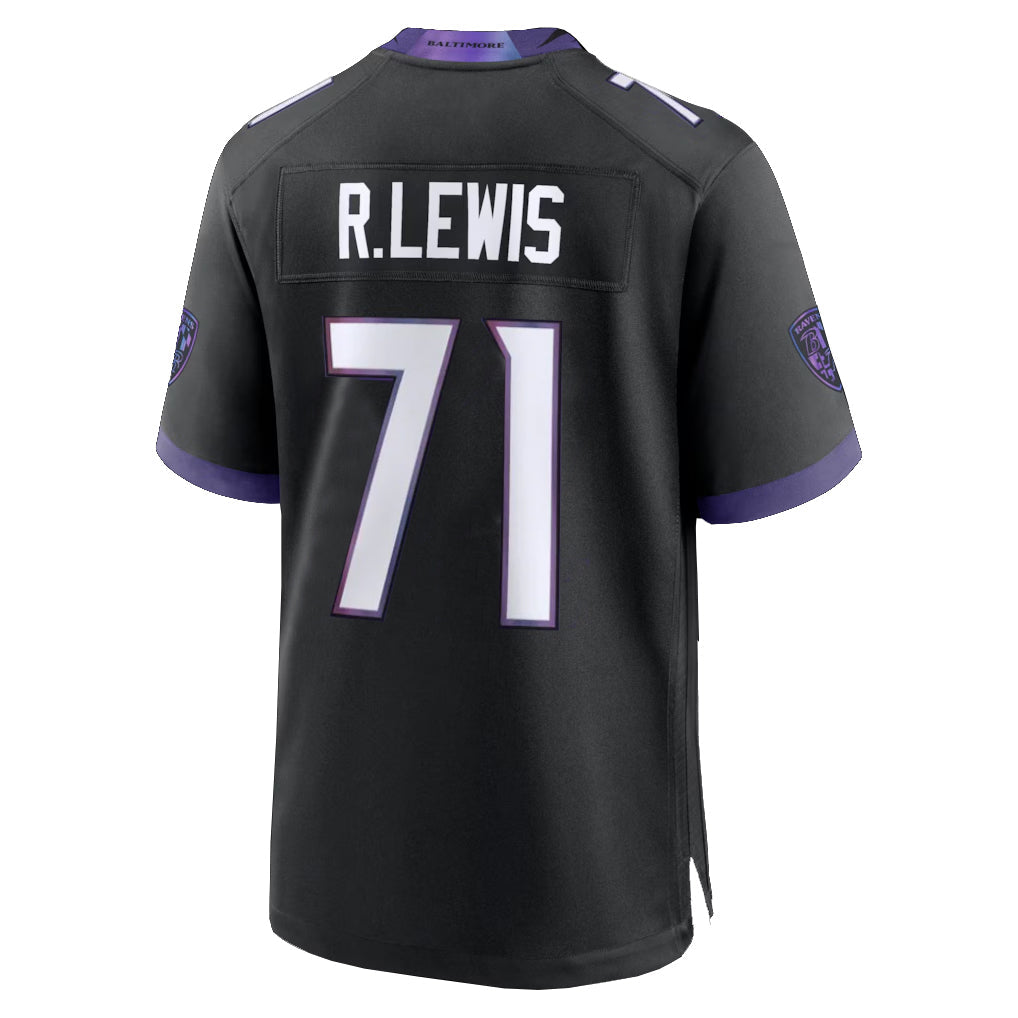 Kooe B.Ravens #71 Olaivavega Ioane Player Black Home Game Stitched Jerseys