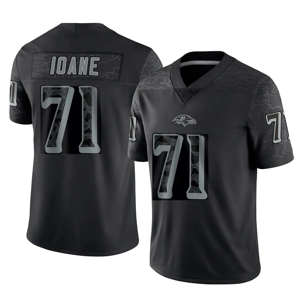 Kooe B.Ravens #71 Olaivavega Ioane Player Black RFLCTV Limited Stitched Jerseys