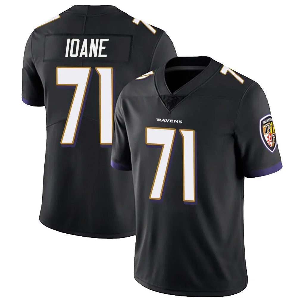 Kooe B.Ravens #71 Olaivavega Ioane Player Black Vapor Untouchable Limited Home Stitched Jerseys