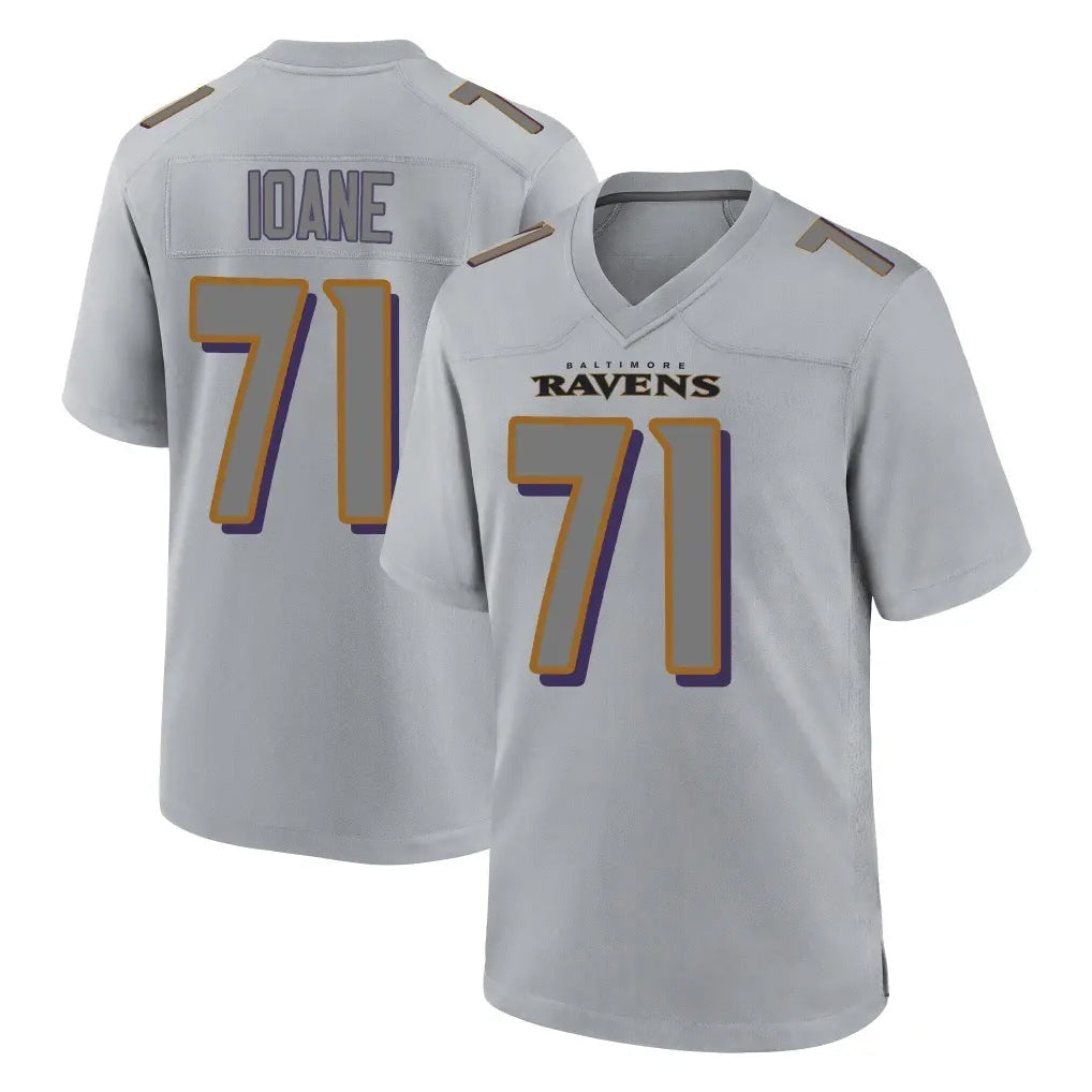 Kooe B.Ravens #71 Olaivavega Ioane Player Gray Replica Limited Stitched Jerseys