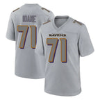 Kooe B.Ravens #71 Olaivavega Ioane Player Gray Replica Limited Stitched Jerseys