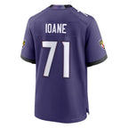Kooe B.Ravens #71 Olaivavega Ioane Player Purple Home Game Stitched Jerseys