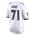 Kooe B.Ravens #71 Olaivavega Ioane Player White Alternate Home Stitched Jerseys