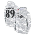 Kooe B.Ravens #89 Mark Andrews Player Arctic Camo Salute To Service Hoodie Stitched Jerseys