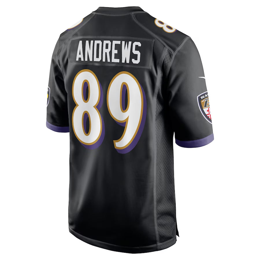 Kooe B.Ravens #89 Mark Andrews Player Black Alternate Home Game Stitched Jerseys