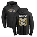 Kooe B.Ravens #89 Mark Andrews Player Black Pullover Hoodie Stitched Jerseys