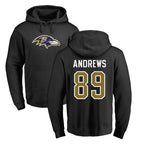 Kooe B.Ravens #89 Mark Andrews Player Black Pullover Hoodie Stitched Jerseys