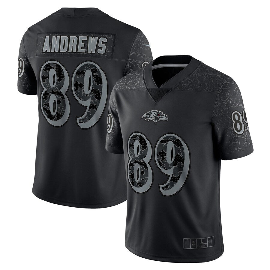 Kooe B.Ravens #89 Mark Andrews Player Black RFLCTV Limited Stitched Jerseys