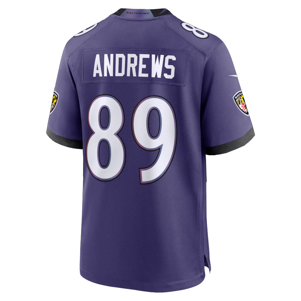 Kooe B.Ravens #89 Mark Andrews Player Purple Home Game Stitched Jerseys