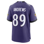 Kooe B.Ravens #89 Mark Andrews Player Purple Home Game Stitched Jerseys