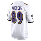 Kooe B.Ravens #89 Mark Andrews Player White Alternate Home Game Stitched Jerseys