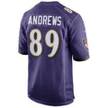 Kooe B.Ravens #89 Mark Andrews Player Purple Home Game Jerseys