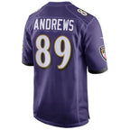 Kooe B.Ravens #89 Mark Andrews Player Purple Home Game Jerseys