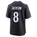 Kooe B.Ravens #8 Lamar Jackson Black Alternate Game Stitched Jerseys