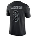 Kooe B.Ravens #8 Lamar Jackson Player Black REFLECTIVE Limited Stitched Jerseys