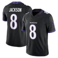 Kooe B.Ravens #8 Lamar Jackson Player Black Limited Elite Home Game Stitched Jerseys