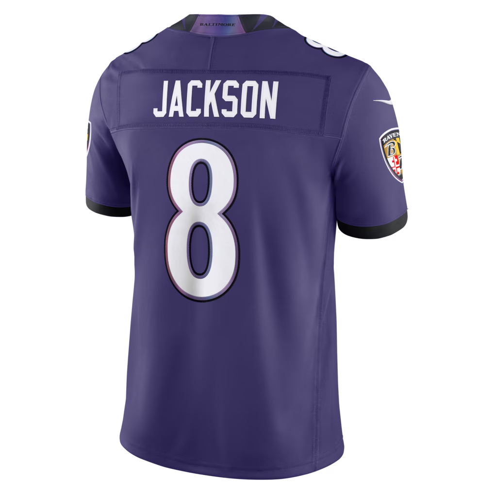 Kooe B.Ravens #8 Lamar Jackson Purple Team Vapor F.U.S.E. Stitched Limited Jerseys