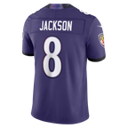 Kooe B.Ravens #8 Lamar Jackson Purple Team Vapor F.U.S.E. Stitched Limited Jerseys