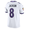 Kooe B.Ravens #8 Lamar Jackson White Vapor F.U.S.E. Stitched Limited Jerseys