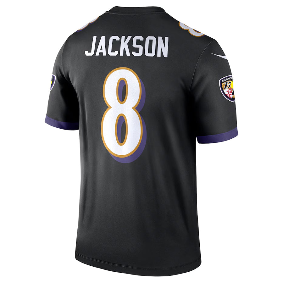 Kooe B.Ravens #8 Lamar Jackson Player Black Legend Performance Stitched Jerseys