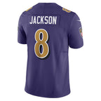 Kooe B.Ravens #8 Lamar Jackson Player Purple Vapor F.U.S.E. Limited Stitched Jerseys
