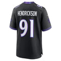Kooe B.Ravens #91 Trey Hendrickson Black Alternate Game Stitched Jerseys