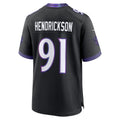 Kooe B.Ravens #91 Trey Hendrickson Player Black Home Game Stitched Jerseys