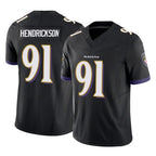 Kooe B.Ravens #91 Trey Hendrickson Player Black Vapor F.U.S.E. Limited Stitched Jerseys